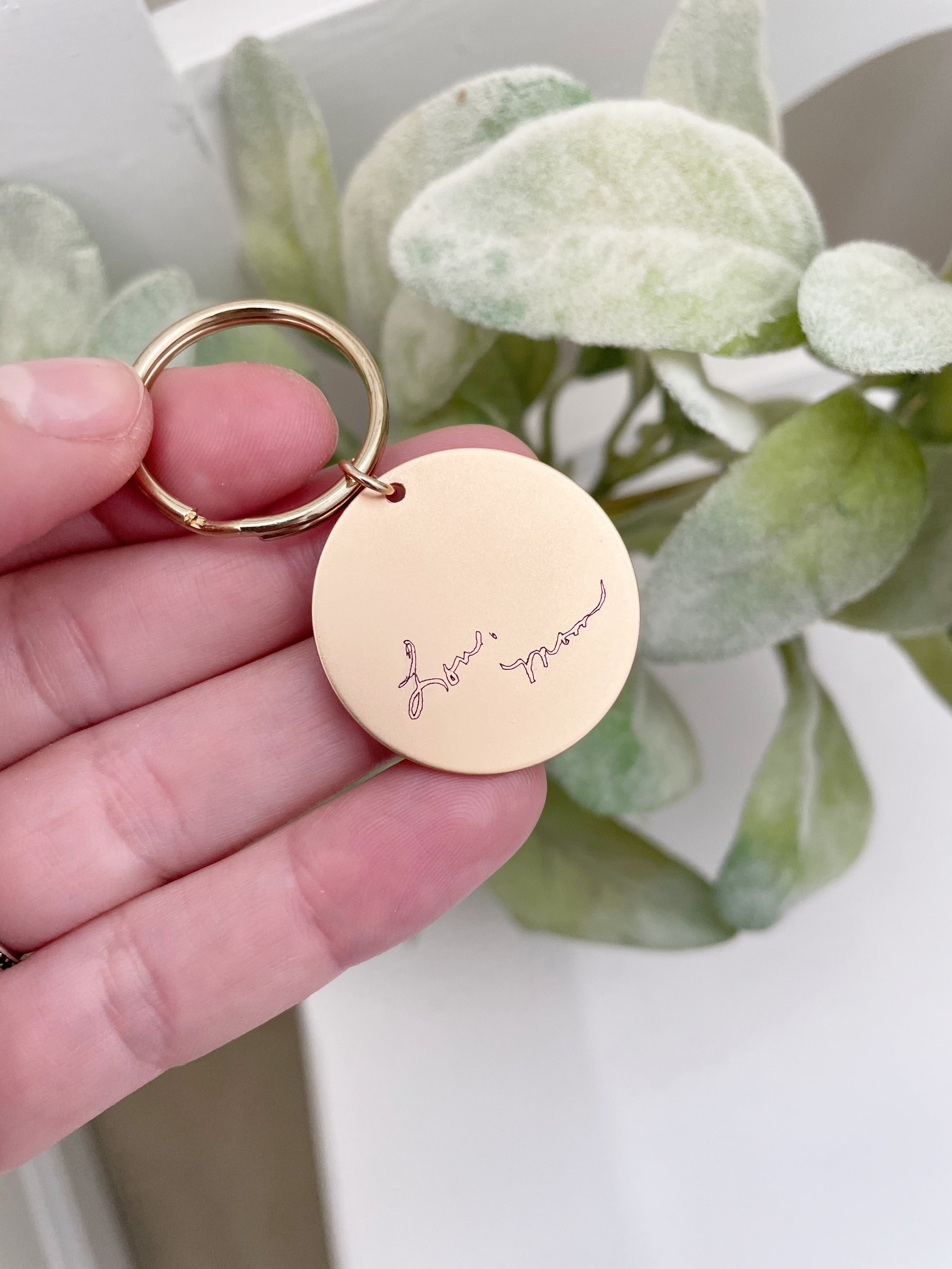 Handwriting keychain on sale